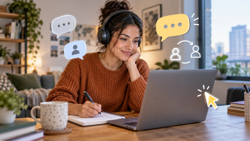 Online language practice